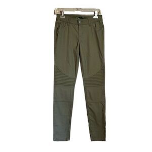 Prana green skinny pants.  Size 4